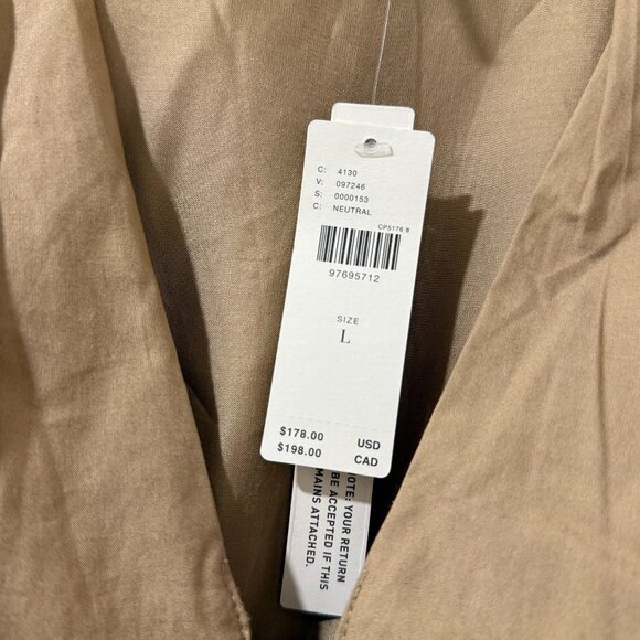 🏷 *NWT* ✨ Anthropologie Maeve Neutral Smocked Midi Dress 🤍🌾 - Picture 9 of 11